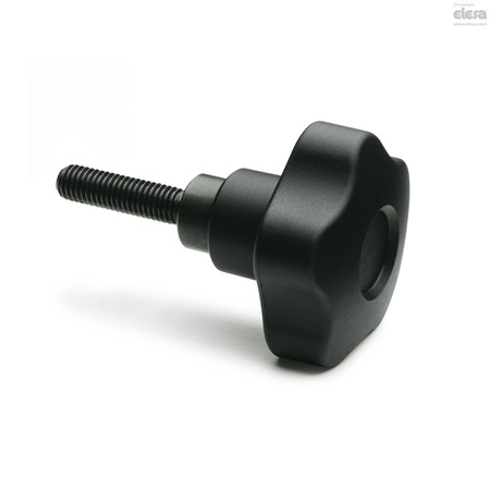 ELESA Black-oxide steel threaded pin, VCTS-Z-50 p-M10x25 VCTS-Z-p